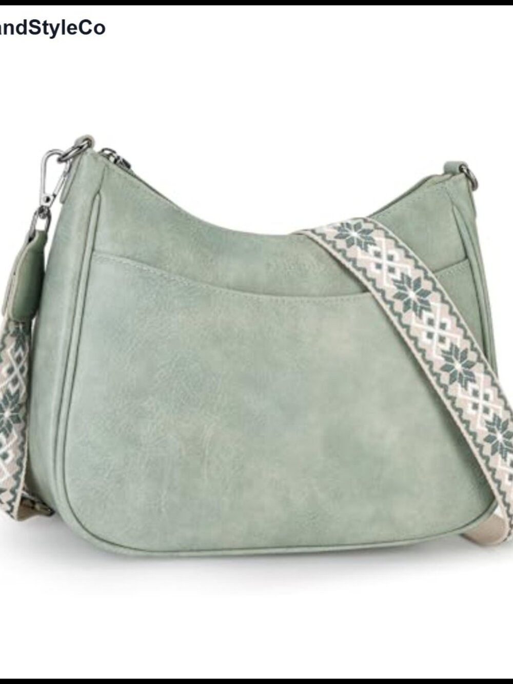 Vegan Leather Crossbody Purse with Adjustable Strap, Multi Pocket Organizer